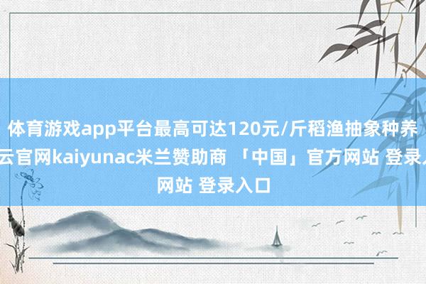 体育游戏app平台最高可达120元/斤稻渔抽象种养-开云官网kaiyunac米兰赞助商 「中国」官方网站 登录入口